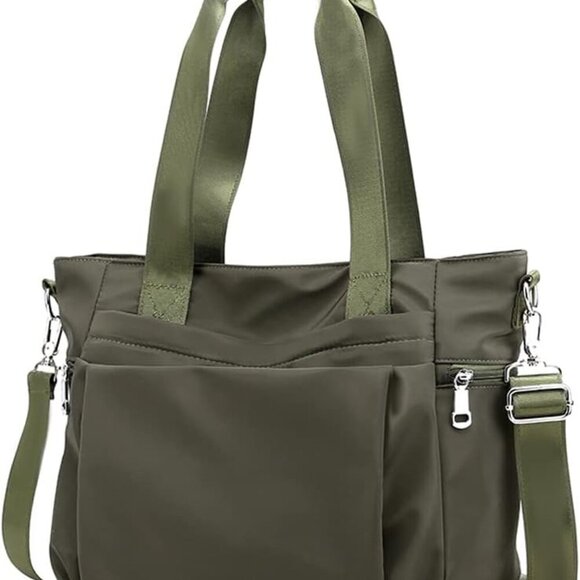 Women Nylon Tote Bag Water resistant Multi-function Shoulder Handbag Light Trave - Picture 2 of 7